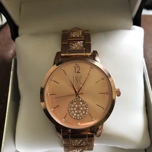 INC rose gold women watch